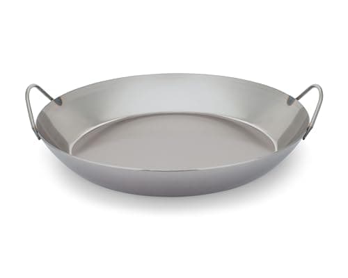 Matfer Bourgeat Black Carbon Steel Paella Pan, 15.5 in