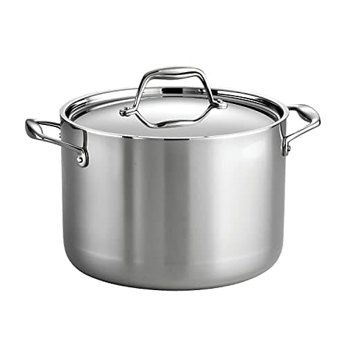 Tramontina Tri-Ply Clad Covered Stock Pot, 8 qt
