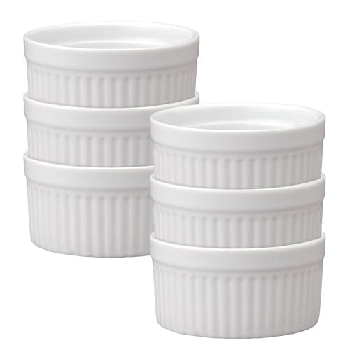 HIC Kitchen Souffle Ramekin, 6 oz, Set of 6