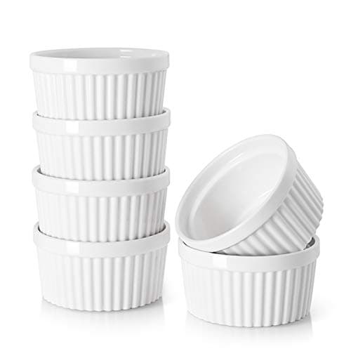 DOWAN Ceramic Ramekins, 4 oz, Set of 6