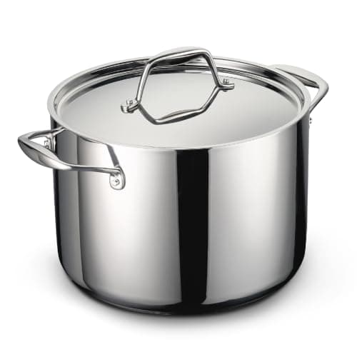 Tramontina Tri-Ply Clad Covered Stock Pot, 8 qt