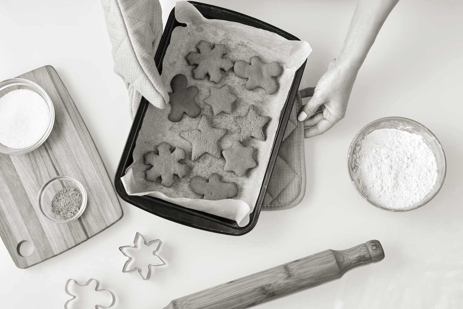 Baking sheets of different sizes