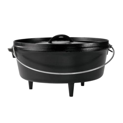 Lodge Cast Iron Camp Dutch Oven, 6 qt
